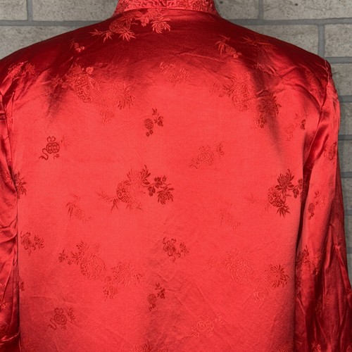 Vintage Woman’s Handmade Black & Red Silk Reversible Evening Jacket W/Pockets - Picture 11 of 23