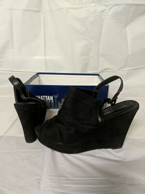 ''NEW'' WOMENS SIZE 7.5 MANHATTAN COLLECTION JAFARI BLACK HEELS ~ #162h