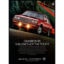 1984 Cadillac Cimarron Compact Sedan Vintage Print Ad Taillights Time Lapse Art