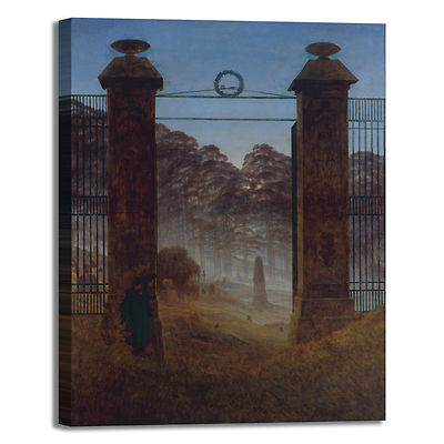 Caspar il Cemetery Design Frame Print Canvas Painted Frame Home Furniture