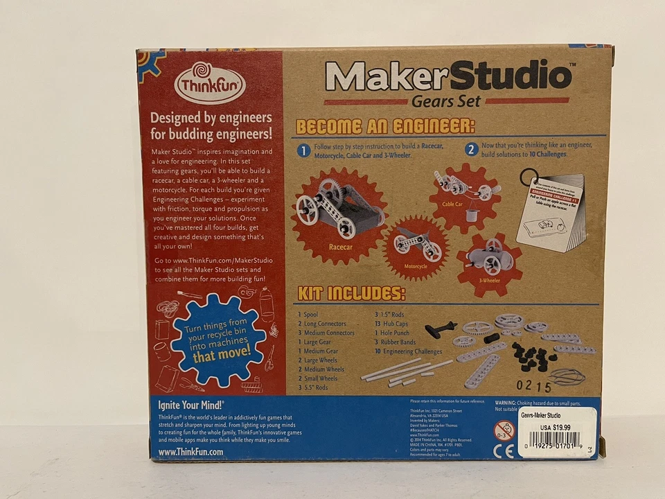 ThinkFun Maker Studio - Gears Building Kit for Budding Engineers, DIY Kit - Image 2 of 4