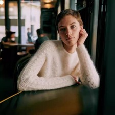 Sezane Women's Crocheted Jumper Hollowed Out Knitwear