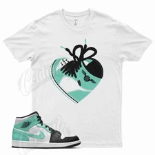 White HEART T Shirt for J1 1 Mid Tropical Twist 97 Air Force 90 97 Dunk 