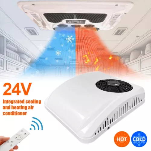 24V Camper RV Air Conditioner Kit Heat & Cool Rooftop Trailer Electric AC Unit - Picture 2 of 20