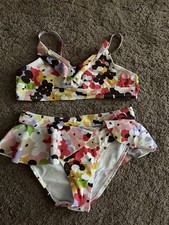 Gymboree Glamour Safari Floral Bathing Suit Ruffles 12 Girls HTF 