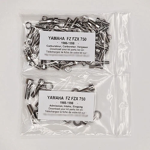 YAMAHA FZX 750 FAZER 1986-1998 Carburetor stainless allen screw kit #1 FZX750