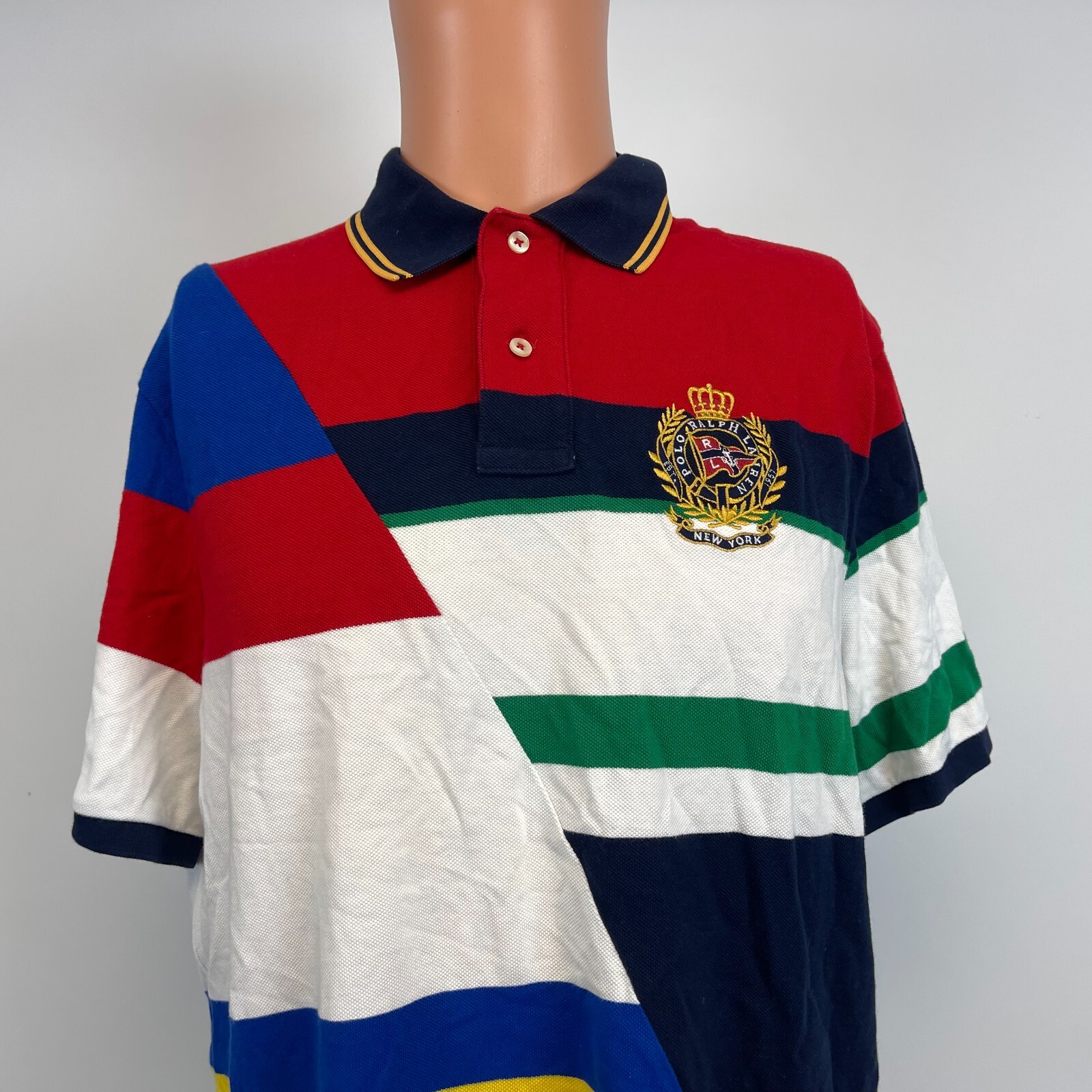 ralph lauren colour block polo