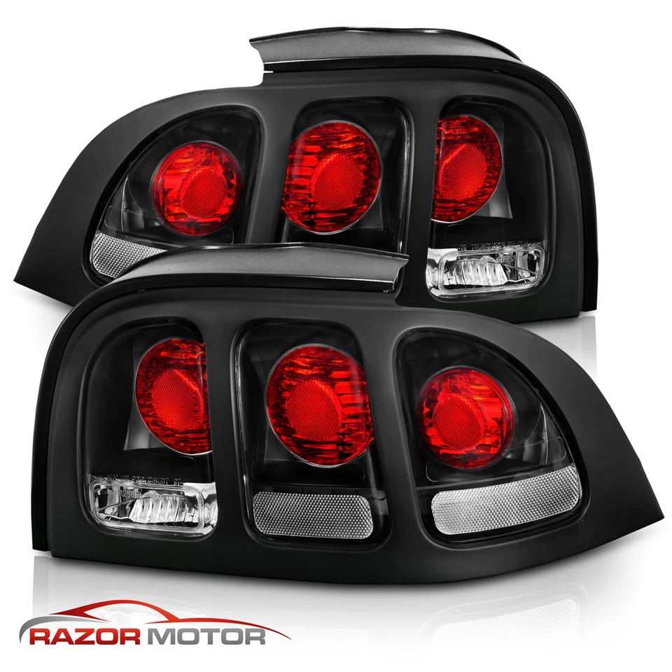 1994 1995 1996 1997 1998 Para Ford Mustang Preto Vermelho Luzes Traseiras de Freio Par de Lâmpadas - Imagem 2 de 4