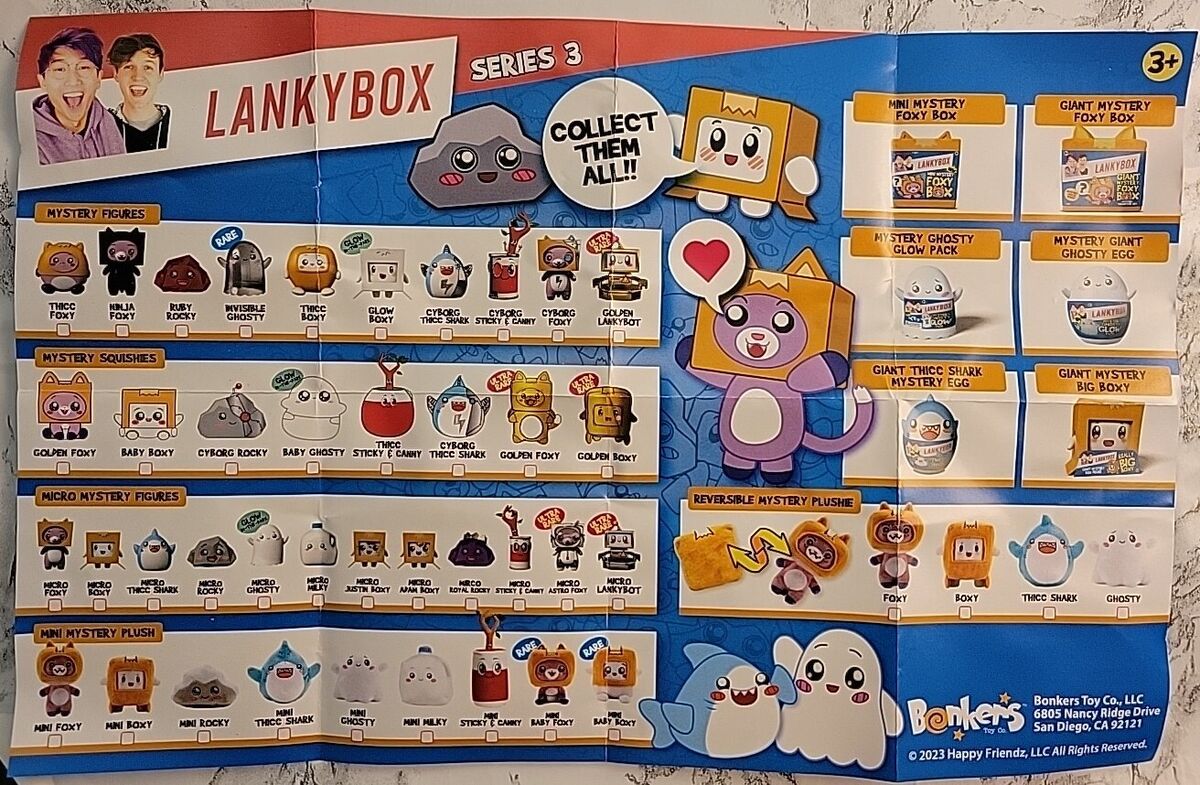 (4) BOXY LANKYBOX Series 3 Mystery Fig Pack 4 Figures Total (4) BOXY LANKYBOX Series 3 Mystery Fig Pack 4 Figures Total