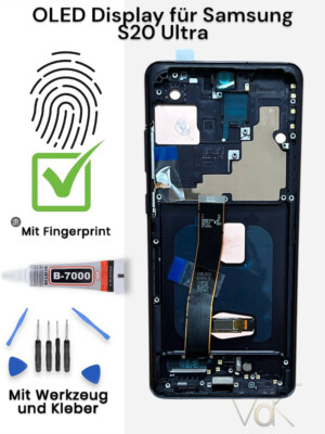 Original OEM Für Samsung Galaxy S20 Ultra G998 Display Bildschirm OLED Rahmen