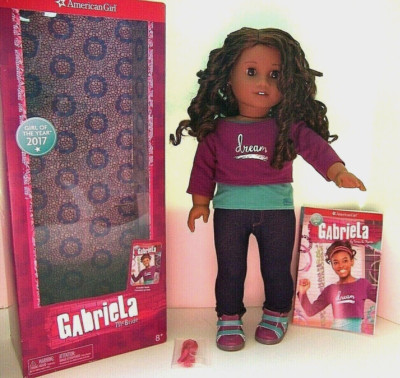 American Girl GABRIELA DOLL Mint in Box with Pierced Ears Outfit & Book