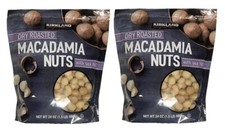 2 PACK KIRKLAND SIGNATURE DRY ROASTED MACADAMIA NUTS, 24 OZ EACH