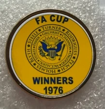 SOUTHAMPTON FACW 1976 PIN BADGE GILT METAL MOUNT QUICK DOME EPOXY CLEAR COVER