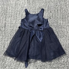 Navy Blue Tulle  Taffeta Dress Girl  s Stunning, Size 4, By Zunie
