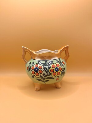 Vintage Hand Painted Lusterware Pot Made in Japan