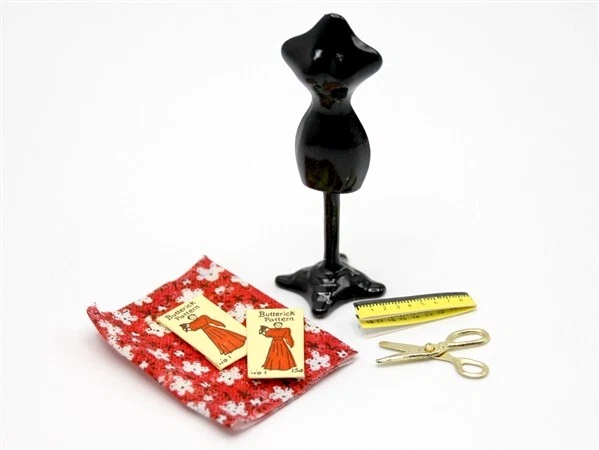 STREETS AHEAD OR WONHAM Puppenhaus Miniatur Schneiderbausatz/Nähen im Maßstab 1:12 - nur Display D018