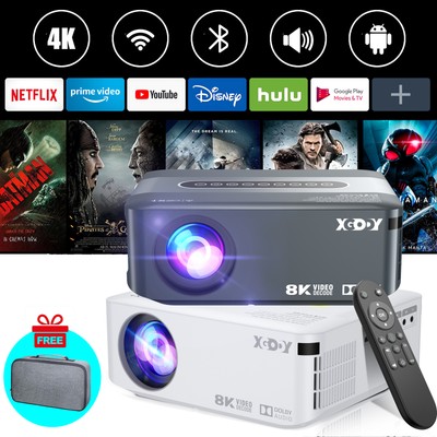 XGODY X1 8K Display Projector Native 1080P WiFi Smart Home Theater Movie Cinema