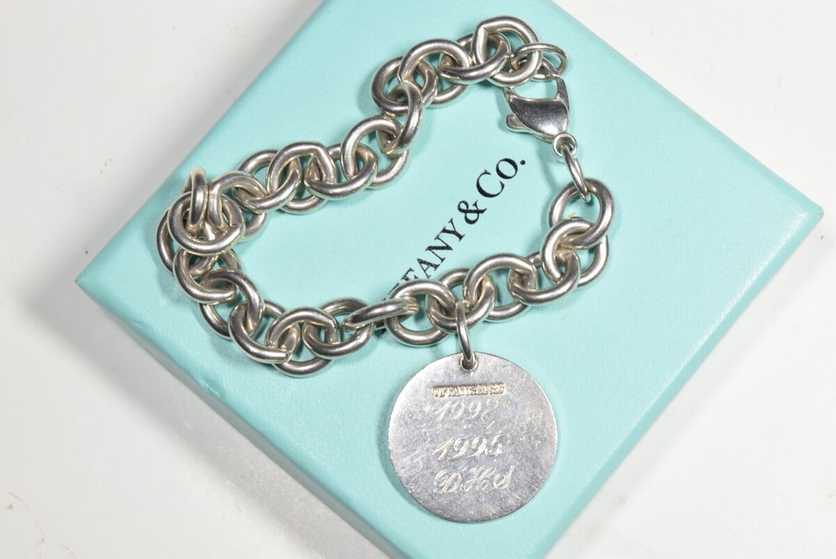 Vintage Tiffany & Co.Round Tag Charm Sterling Silver 925 Vintage Tiffany & Co.Round Tag Charm Sterling Silver 925