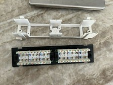 12 Port Cat5e 110 RJ45 Network Patch Panel 568A 568B w/Bracket