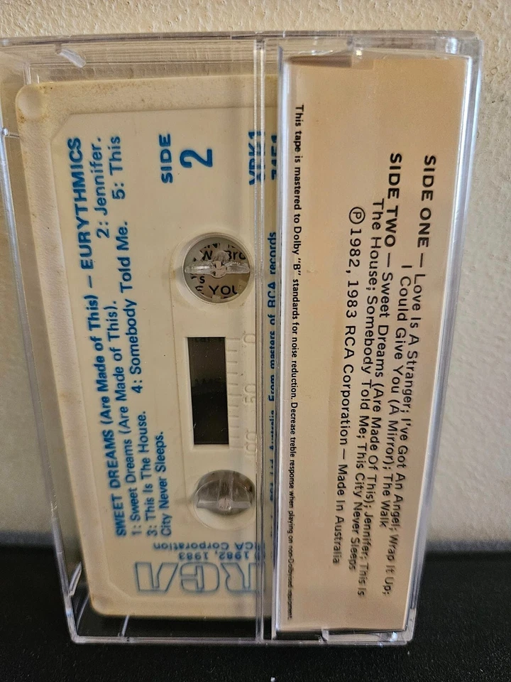 EURYTHMICS Sweet Dreams (Are Made Of This) 1983 CASSETTE TAPE ANNIE LENNOX RARE - Image 3 of 4