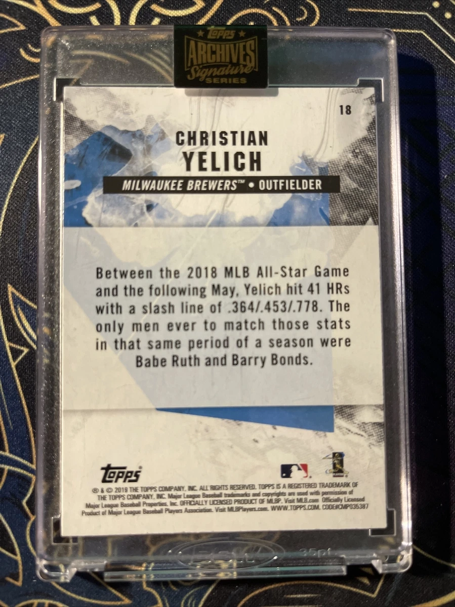 2022 Topps Archives Christian Yelich Auto 1/1 Brewers