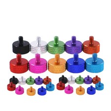 UNC Flat Head Knurled Thumb Screw Bolts Aluminum Computer case hand grip 6 -32 5