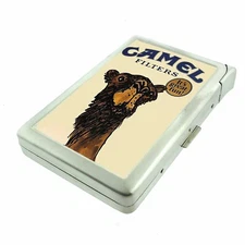 Vintage Turkish Cigarette Case with lighter ID Holder Wallet