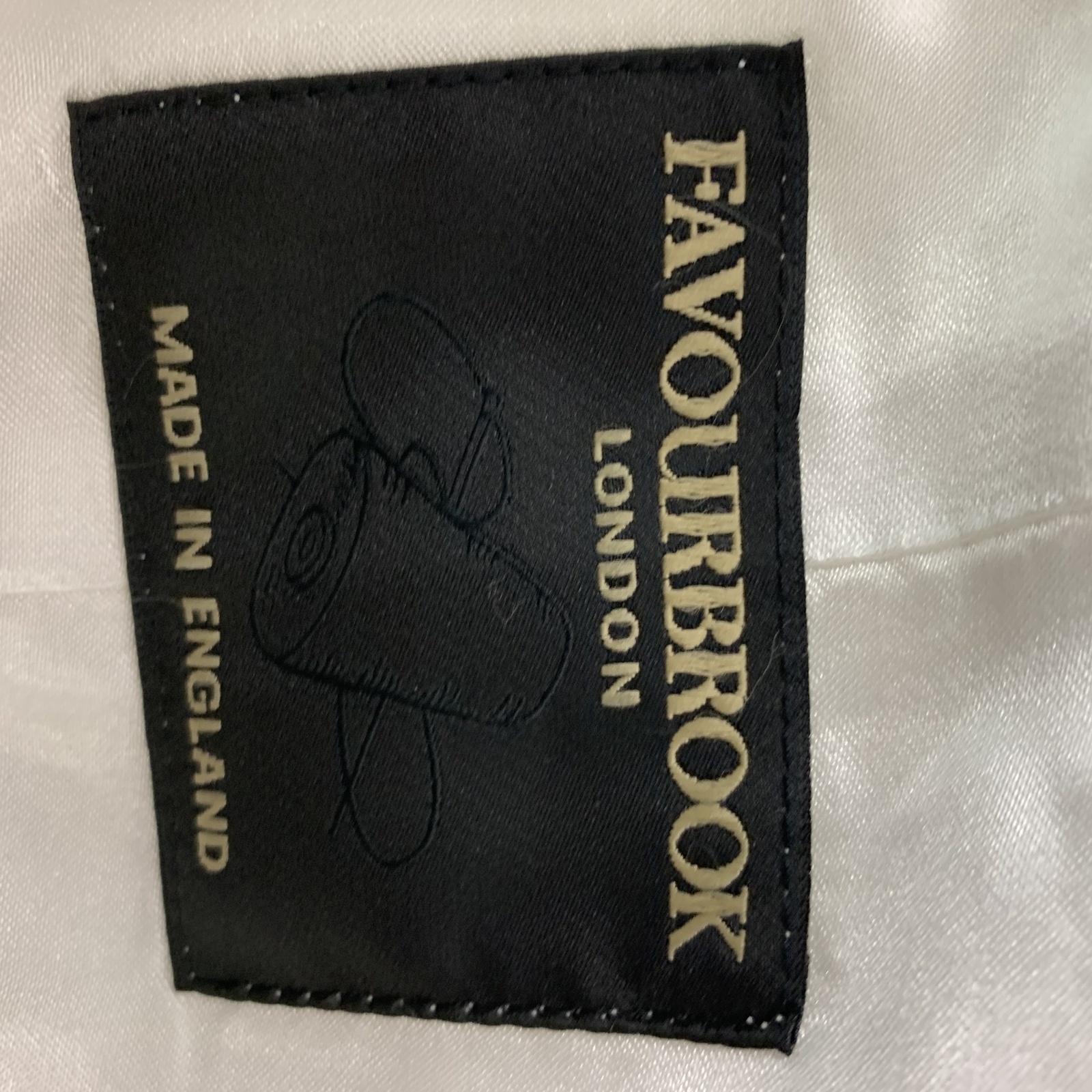 FAVOURBROOK  Size 48 Beige White Solid Wool Doubl… - image 4