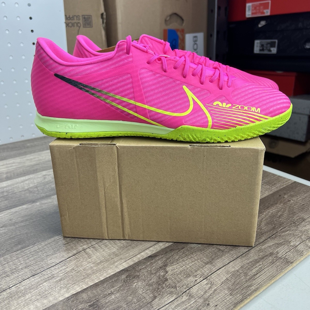 Nike Zoom Vapor 15 Academy IC Pink New Indoor Soccer Shoes Dj5633