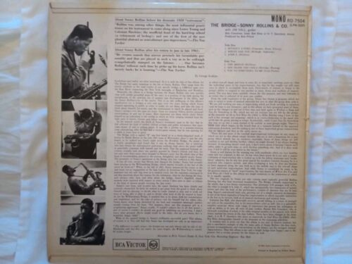 SONNY ROLLINS- THE BRIDGE -VINYL- FIRST PRESSING-MONO LP 1926 RD-7504. - Picture 2 of 4