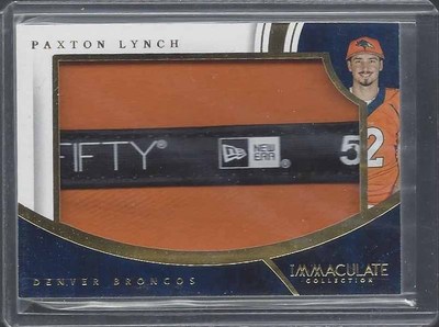 PAXTON LYNCH 2016 IMMACULATE 59-50 FIFTY NINE FIFTY JUMBO HAT PATCH RC #D 14/15