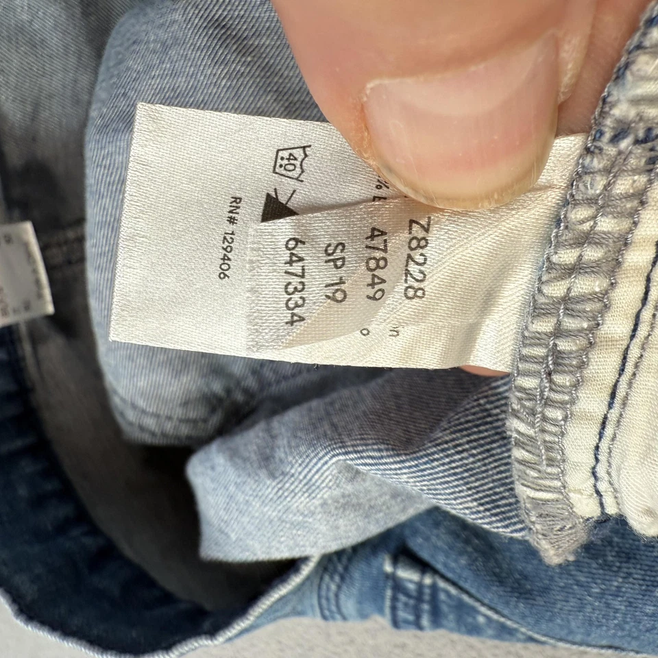 Шорты женские Venus 10 синие искусственно состаренная джинсовая ткань необработанный подол с манжетами повседневные летние - Изображение 3 из 4