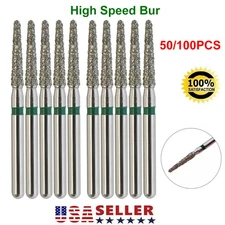 50/100Pcs Dental Diamond Bur FG 856/016C Round End Taper Coarse High Speed New