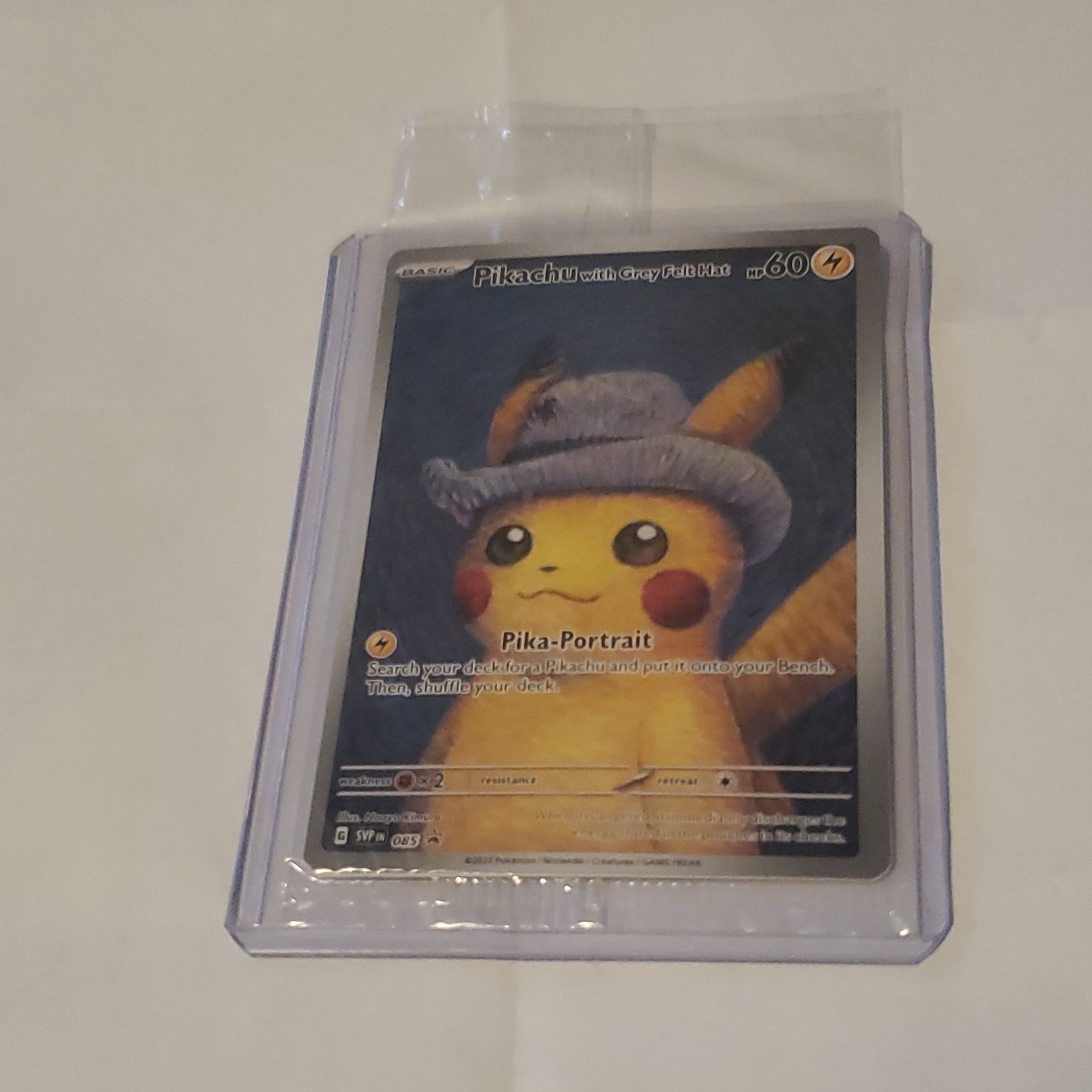 Pokémon Pikachu with Grey Felt Hat 85 Promo Full Art Scarlet & Violet Regular