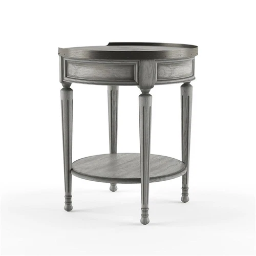 Butler Specialty Sampson Powder Gray Wood Accent Table - Picture 2 of 9