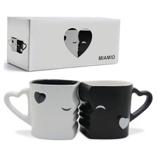 - Coffee Mugs/Kissing Mugs Bridal Pair Gift Set for Black