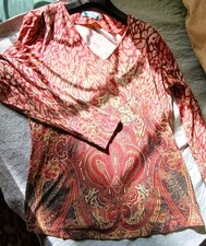 Rita Pfeffinger Wintershirt Koralle PaisleyGr. 38,Neu 75%Viskose V-Aus.