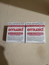 Lot of 2 Emuaid First Aid Ointment Maximum Strength 0.5oz - EXP 1/2026