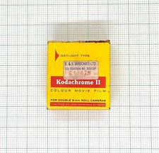 Kodachrome II Colour Movie Film. For 8mm Roll Cameras.  1974 Untested & Unopened