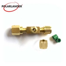 Refrigeration Adapter with Swivel Connector Quick Coupler Access Tee 1/4" Valves