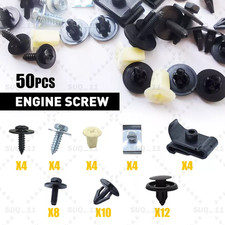 50pcs Engine Splash Shield Fender Bumper Screw Clips Rivet Fastener For Toyota