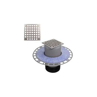 Airfit Profi-Plus Bodenablauf (Ablaufrost verschraubbar) mit Dichtungsflansch DN