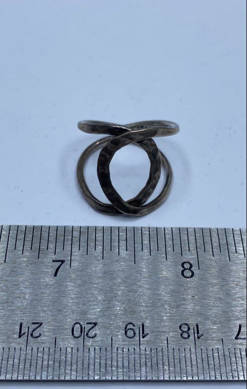 Sterling Silver Interlocking Circles Modernist Ri… - image 6