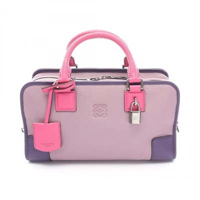 LOEWE Amazona 28 Handbag leather Purple Pink Used Women | eBay