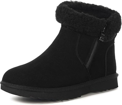 Hsyooes Winterstiefel Damen Gr. 40 NEU Warm Gefüttert Stiefeletten Schwarz Boots