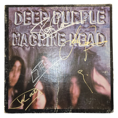 Deep Purple signed lp Machine Head by 5 musicians
