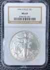 1996 American Silver Eagle S$1 NGC MS69 Classic Brown Label SLABBED & GRADED!