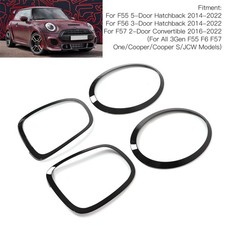 ?Glossy Black Headlight Taillight Surround Cover Trims For F55 F56 F57 One