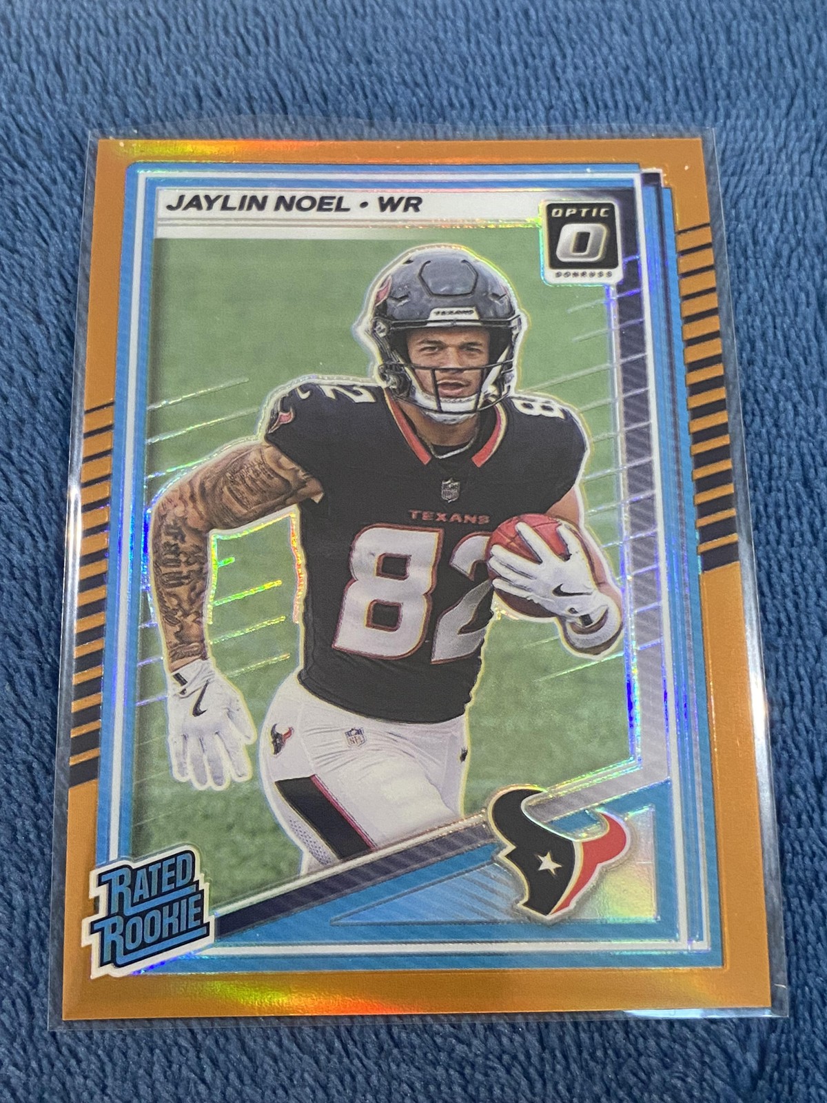 2025 Donruss Optic #241 Jaylin Noel Orange #/299 Houston Texans