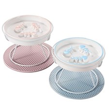 Ceramic Elevated Cat Bowls Set, Anti Vomit, Removable Dishes, Pink  Blue